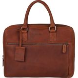 Burkely Antieke Avery aktetas Leer 38 cm Laptopcompartiment cognac