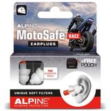 Alpine MotoSafe Race - Motor oordoppen - Oordopjes tegen windruis - 20dB - Hoge demping - Voorkomt gehoorschade tijdens het motorrijden - Herbruikbaar - Premium Gehoorbescherming - Rood - 1 paar