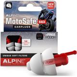 Alpine MotoSafe Race Motor oordoppen voor Racing - Voorkomt gehoorbeschadiging van windruis bij motorrijden - Verkeer nog steeds hoorbaar - Comfortabel hypoallergeen materiaal - herbruikbaar - Rood