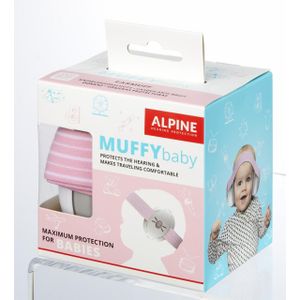 Alpine Muffy Baby Gehoorbescherming - Oorbeschermers Baby - Geschikt voor Baby en Peuter vanaf 12 maanden - Gecertificeerde Baby Gehoorbescherming - 23 dB Voor Maximale Gehoorbescherming - Verstelbaar - Roze