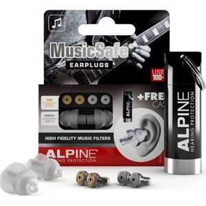 Alpine MusicSafe Classic oordoppen - Premium gehoorbescherming - Geschikt voor muziek, concerten en festivals - 2 sets verwisselbare filters 19dB/22dB - Transparant - 1 paar