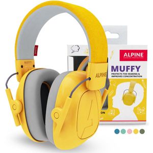Alpine - Muffy - Oorkappen - Geel - Kunststof - Geluidsdemping 25 dB