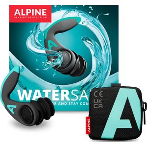 Alpine WaterSafe Pro – Surf & zwem oordoppen – 1 paar – Maten M & L – Blijft goed zitten – Zwart