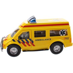 Kids Fun - Reddingsdienstvoertuig - Ambulance - Geel - Kunststof