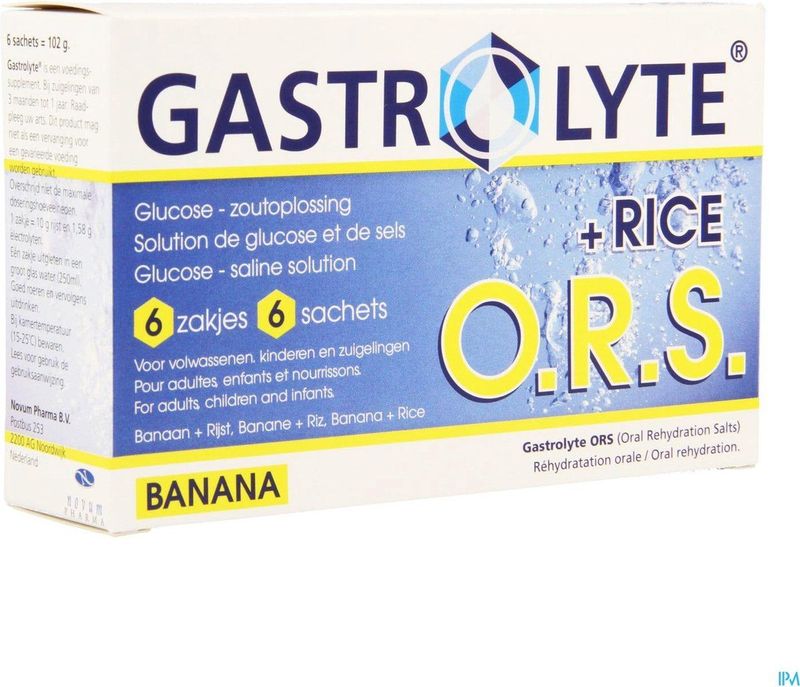 Gastrolyte O.R.S. rijst/banaan 6 sachets