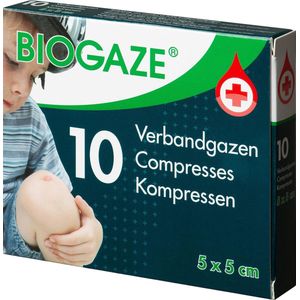 Biogaze Verbandgaas - 5 x 5 cm - Kant-en-klaar - Voor Wonden