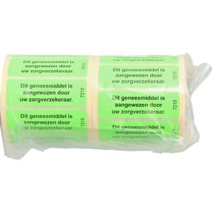 Spruyt Hillen - Sticker Geneesmiddel Aangewezen Zorgverzekeraar - 1000 Stuks