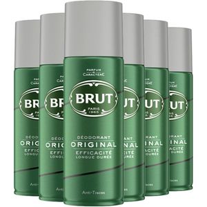 Brut - Deospray - Original - 6 x 200 ml - Voordeelverpakking