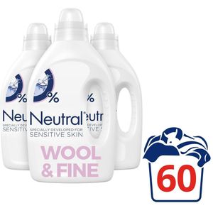 Neutral - Vloeibaar Fijnwasmiddel - 3 x 20 Wasbeurten - Voordeelverpakking