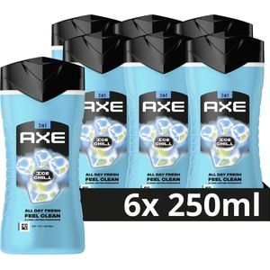 Axe Ice Chill 3-in-1 Douchegel - 6 x 250 ml - Voordeelverpakking