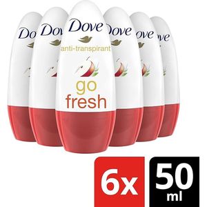 Dove Go Fresh - Deodorant - Roller - Apple & White Tea Scent - 6 x 50ml