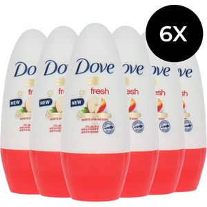 Dove Deodorant Roller Go Fresh Apple & White Tea - 6x50ml