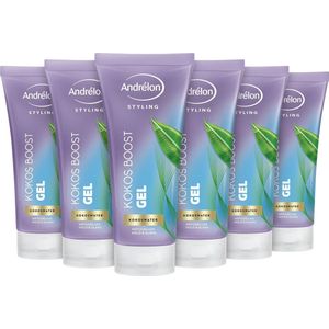 Andrélon Kokos Boost Styling Gel - 6 x 200 ml - Voordeelverpakking