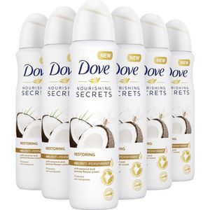 Dove Coco & Jasmine Anti-transpirant Deodorant - 6 x 150 ml - Voordeelverpakking