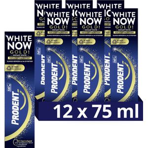 Prodent White Now Tandpasta - Gold - met Blue Light technologie - 12 x 75 ml