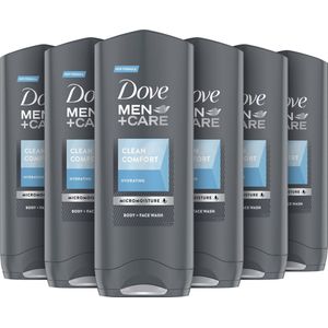 Dove Men+Care Clean Comfort Verzorgende Douchegel - 6 x 250 ml - Voordeelverpakking