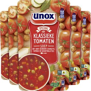 Unox Smaakfavoriet Soep In Zak - Klassieke Tomatensoep - 5 x 570 ml - Voordeelverpakking