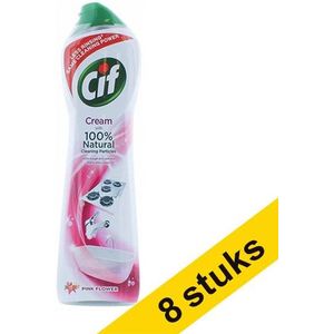 Cif - Vloeibaar Schuurmiddel - Pink Flower - 8 x 500 ml