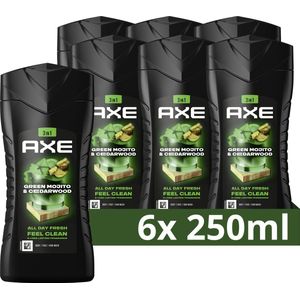 Axe Green Mojito & Cedarwood Douchegel - 6 x 250 ml - Voordeelverpakking