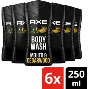 Axe Green Mojito & Cedarwood Douchegel - 6 x 250 ml - Voordeelverpakking