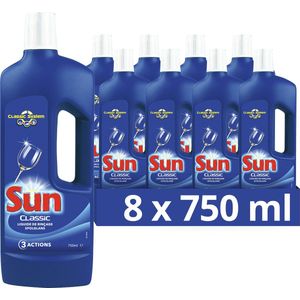 Sun Classic Vaatwas Spoelglans - 8 x 750 ml - Voordeelverpakking