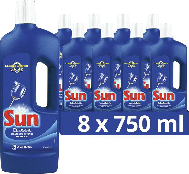 Sun Classic - Vaatwas spoelglansmiddel - 8 x 750 ml Voordeelverpakking