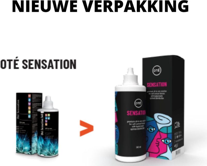 Oté - Sensation - Lenzenvloeistof - 3 x 360 ml - Inclusief 3 Lenshouders
