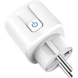 Slimme stekker met wifi en Tuya-smartlife app wit. Smart plug Google Home & Amazon Alexa compatibel en smart things. Werkt met iOS en Android.