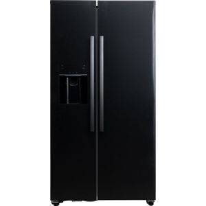 Frilec BONNSBS-666-HCF-040EDI - Amerikaanse Koelkast - Met IJsmaker - 5 Jaar Garantie - No Frost - Met Display - 513 Liter - Zwart