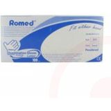 Romed Latex handschoenen gepoederd - maat S - 100 stuks