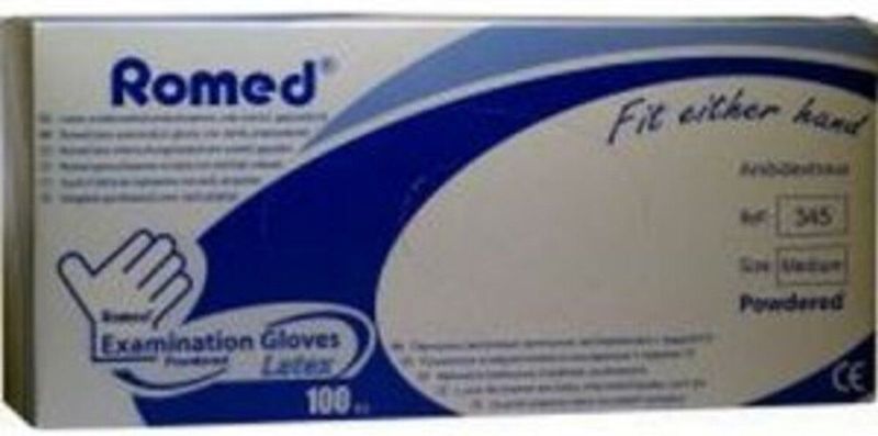 Romed Latex handschoenen gepoederd Medium