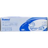 Romed - Latex Handschoenen - Wit - Latex - Verpakt per 100 stuks