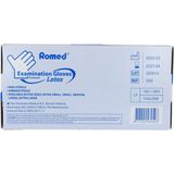 Romed - Latex Handschoenen - Wit - Latex - Verpakt per 100 stuks