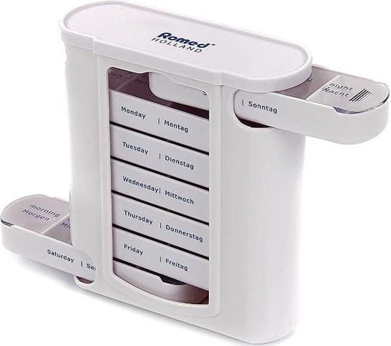 Romed - Medicatie Dispenser - Wit - Pillendoosje - 7 Dagen