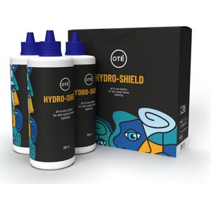 Oté Hydro-shield All-in-one Multipack - 3 x 360 ml + 3 x lenshouder - Lenzenvloeistof