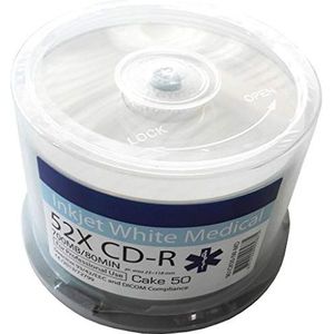 Traxdata CD-R 700MB 52X INKJET FF PRINTABLE MEDICAL CAKE*50 901CK50-IW-MD, multipack