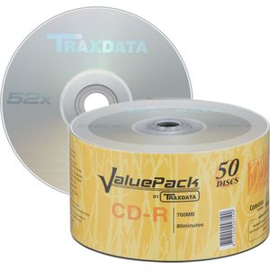 Traxdata CD-R 700MB (80min) 52x ValuePack verpakt in Spindle