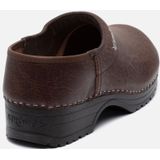 Strövels 304 - Klomp - Bruin - Leer/Hout - PU Zool