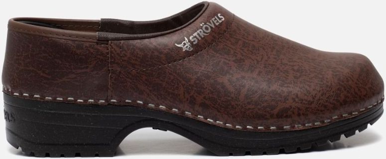 Strövels 304 - Klomp - Bruin - Leer/Hout - PU Zool