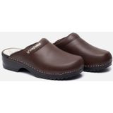 Strövels 303 - Schoenklompen - Bruin - Leren - Flexibele PU Zool
