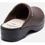 Strövels 303 - Schoenklompen - Bruin - Leren - Flexibele PU Zool