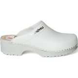 Strövels 303 - Schoenklompen - Wit - Leren - Comfortabele Pasvorm