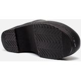 Strövels 501 - Schoenklompen - Zwart - Leer - Open Hiel