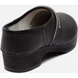 Strövels 502 - Schoenklompen - Zwart - Leer - Hout