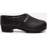 Strövels 502 - Schoenklompen - Zwart - Leer - Hout