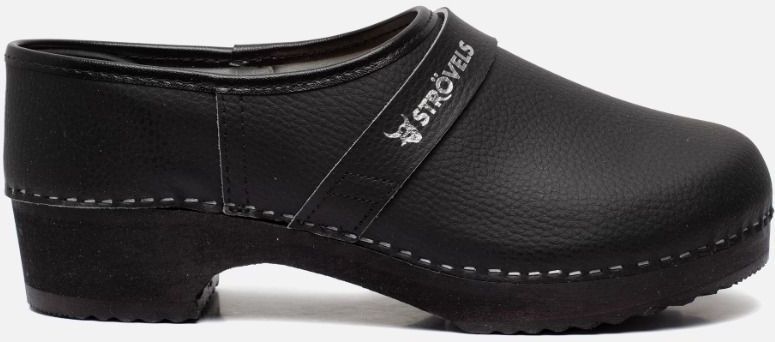 Strövels 502 - Schoenklompen - Zwart - Leer - Hout