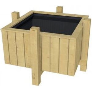 Hillhout Flora bloembak XL, afm. 118 x 118 x 80 cm, geïmpregneerd vuren