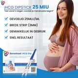 Sensitest - Zwangerschapstest Dipstick - 3 stuks - 25 mIU/ml - Test vanaf 4 dagen vóór menstruatie - Uitslag in 5 minuten