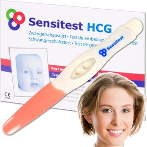 Sensitest Zwangerschapstest Midstream – 24 stuks – 25 mIU/ml – Test vanaf 4 dagen vóór menstruatie – Uitslag binnen 5–10 min – Inclusief handleiding & zwangerschapskalender