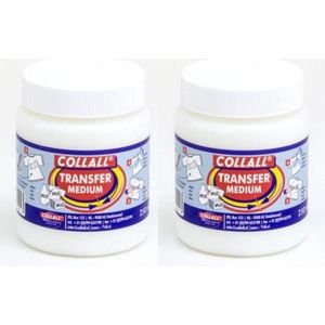 2x Collall transfer medium. Een medium voor het overbrengen van geprinte afbeeldingen op textiel – Totaal 500 ml